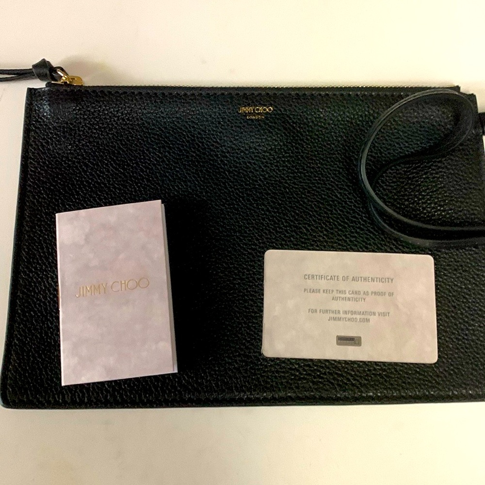 Black Jimmy Choo Wristlet/Pouch